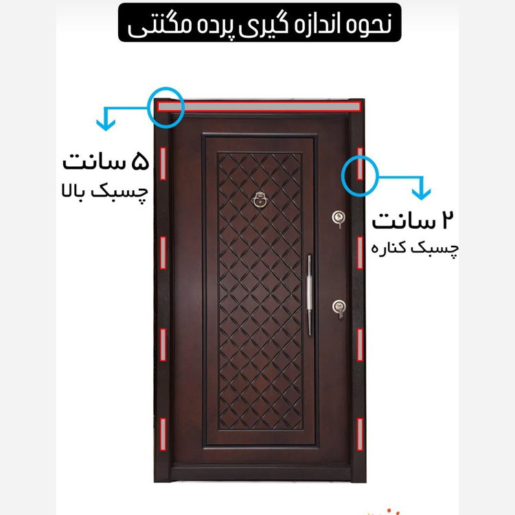 پرده توری مغناطیسی عرض80